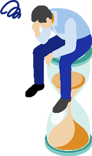 悩んでいる人のイラスト